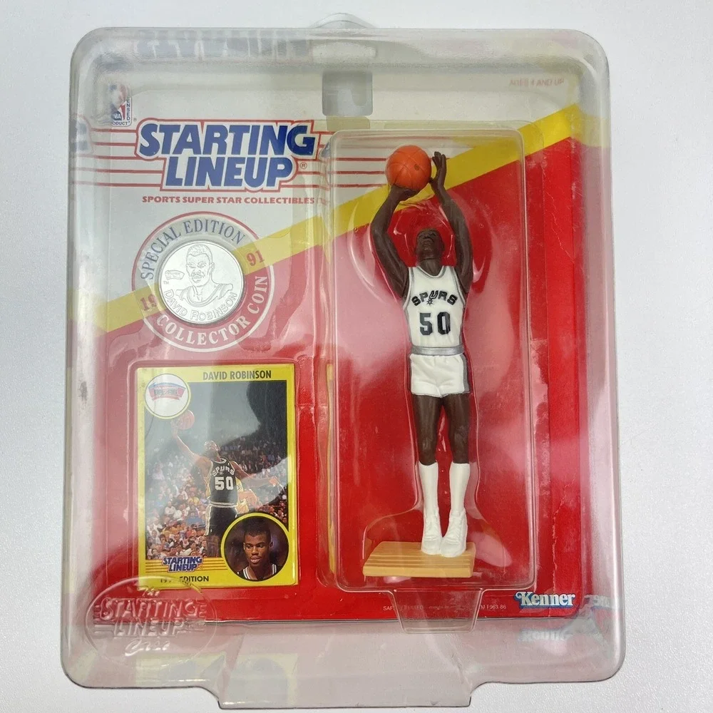 Starting Lineup DAVID ROBINSON Special Edition Fig Card Coin San Antonio Spurs